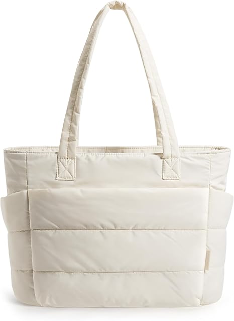 Bag for Women, Lightweight Puffy Tote Bag with Compartments Shoulder Bag Handbag for Travel, Work, Gym