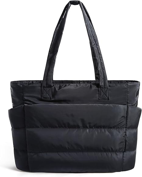 Bag for Women, Lightweight Puffy Tote Bag with Compartments Shoulder Bag Handbag for Travel, Work, Gym
