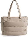 Bag for Women, Lightweight Puffy Tote Bag with Compartments Shoulder Bag Handbag for Travel, Work, Gym