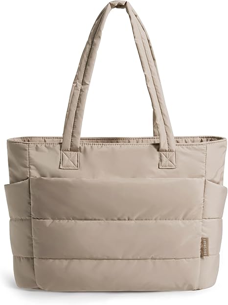 Bag for Women, Lightweight Puffy Tote Bag with Compartments Shoulder Bag Handbag for Travel, Work, Gym